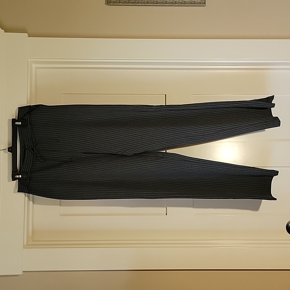 Gray Junior's dress pants with white pin strip, size 7